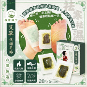 台灣製造啟夢圓生艾草代謝足貼(20片 / 盒（10對）