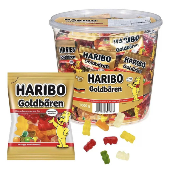 德國haribo金熊仔軟糖 1公斤（超大桶）