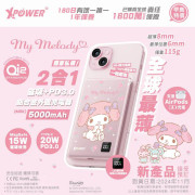 XPower x Sanrio 3合1磁吸+PD3.0 5000mAh鋁合金移動電源 (M5K)