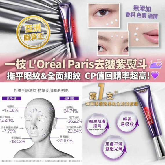 Loreal紫熨斗眼霜 7.5ml x 2