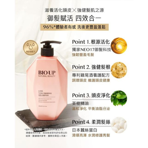 BIO UP 根源強健豐盈洗髮精 500ml