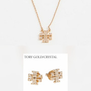 Tory Burch 閃石首飾套裝（耳環+頸鍊） 