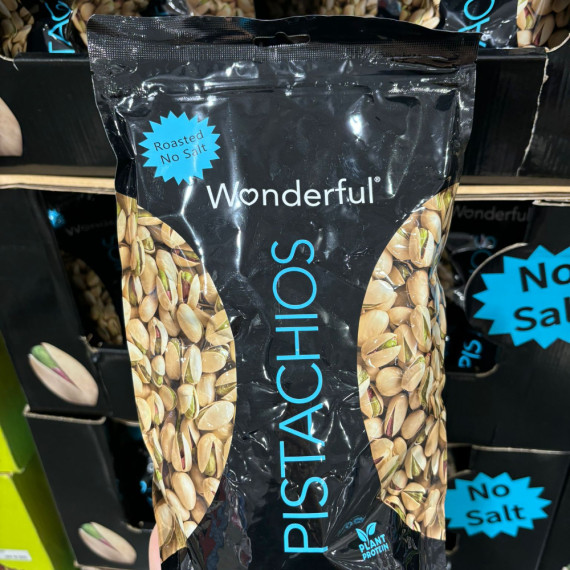 R/NO SALT PISTACHIOS Wonderful 萬多福無鹽開心果 700克