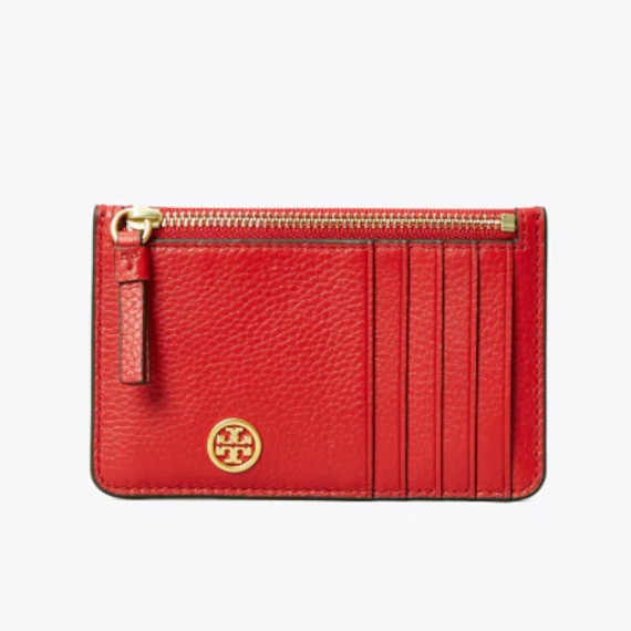 Tory Burch 全真皮卡套 (5卡位+1拉鍊格)